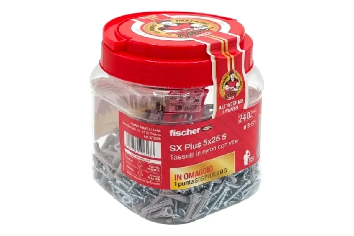 VLOŽEK PVC 5X25 Z VIJAKOM IN SVEDER SDS 5MM - Glavna slika izdelka