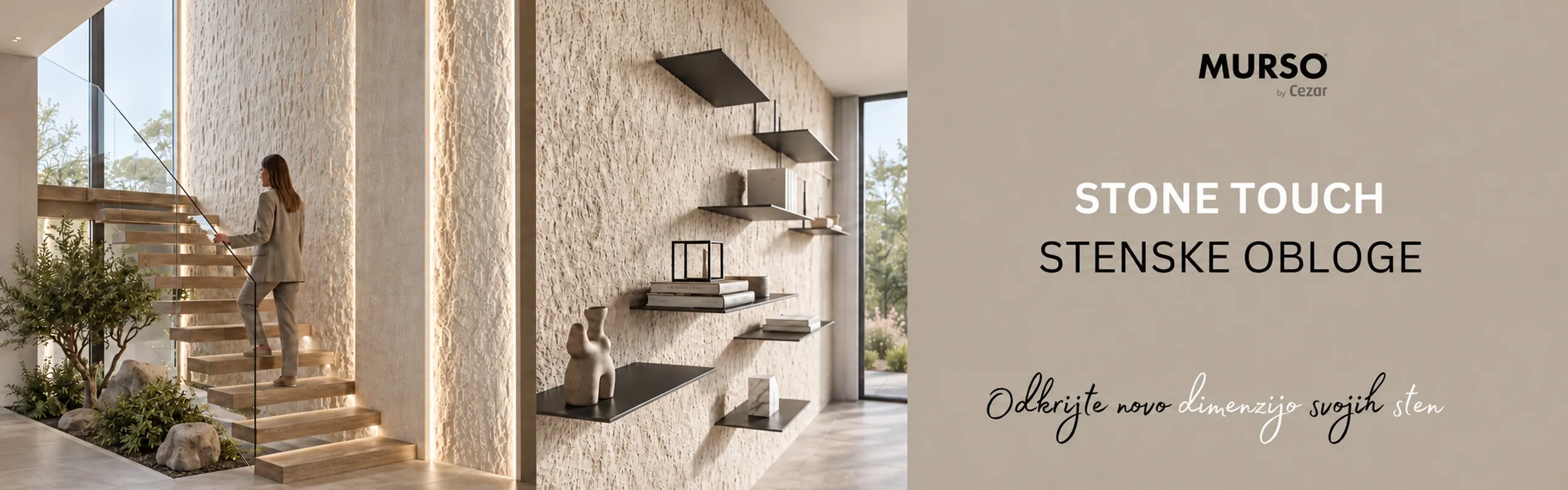 MURSO by Cezar: stenske obloge Stone Touch – odkrijte novo dimenzijo svojih sten